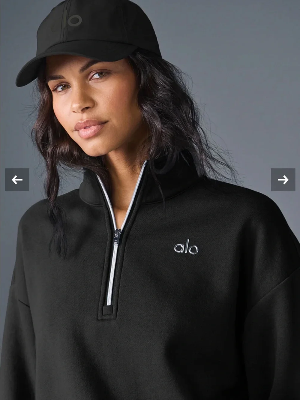 ALO Yoga Accolade Black Quarter-Zip Pullover NWT - Picture 3 of 8